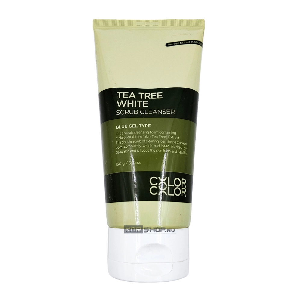 Гель-скраб для лица с экстрактом чайного дерева Tea Tree White Scrub Cleanser Color and Color Dermal, Корея, 150 г Гель-скраб для лица с экстрактом чайного дерева Tea Tree White Scrub Cleanser Color and Color Dermal, Корея, 150 г