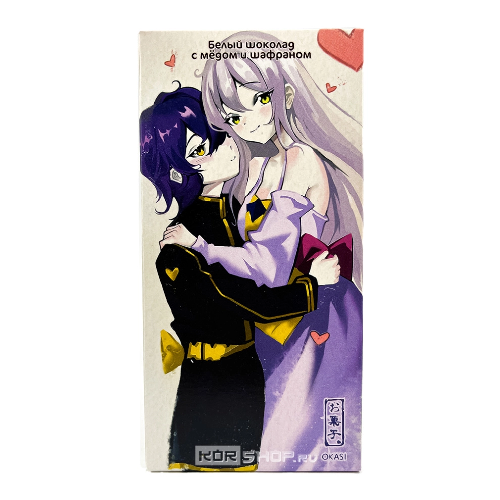 Белый шоколад с медом и шафраном Okasi, Россия, 60 г