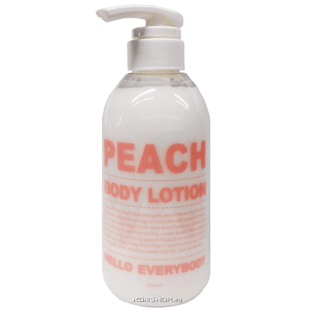 Лосьон для тела с экстрактом персика Hello Everybody, Корея, 500 мл