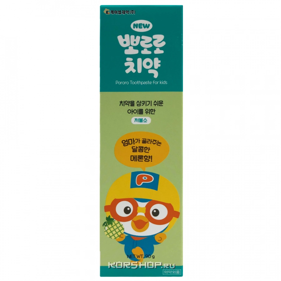 Детская зубная паста со вкусом дыни Pororo, Корея, 90 г Детская зубная паста со вкусом дыни Pororo, Корея, 90 г