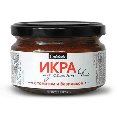 Икра из семян Чиа с томатом и базиликом Соймик, 200 г