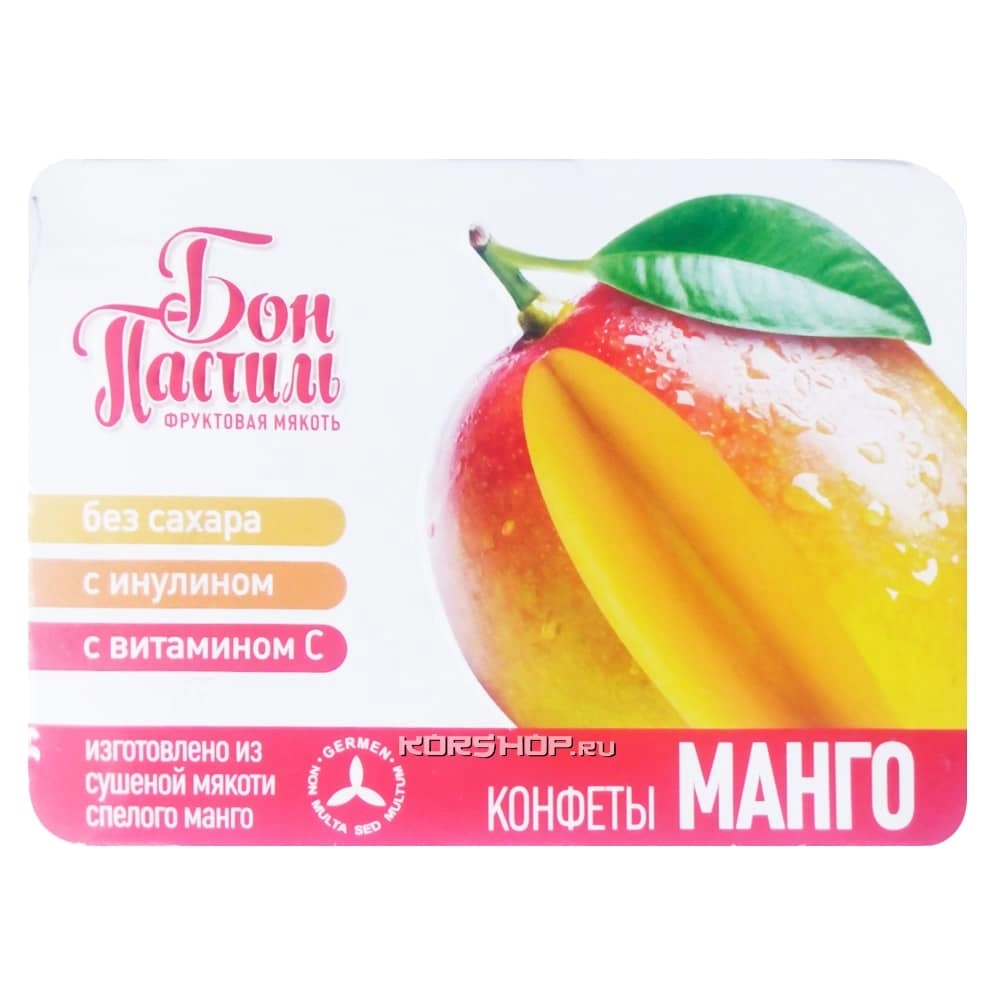 Конфеты с манго «Фруктовая мякоть» Bon Pastil, 12 г Конфеты с манго «Фруктовая мякоть» Bon Pastil, 12 г