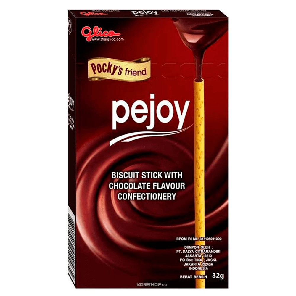 Шоколадные палочки Chocolate Pejoy Pocky Glico, Таиланд, 32 г Шоколадные палочки Chocolate Pejoy Pocky Glico, Таиланд, 32 г