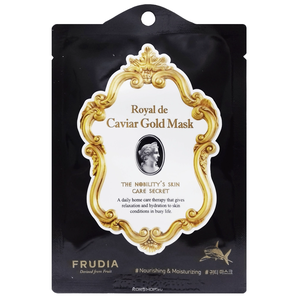 Омолаживающая маска с экстрактом икры и золотом Royal de Caviar Gold Mask Frudia, Корея, 20 мл