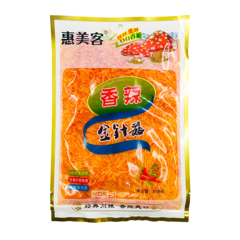 Грибы Эноки острые маринованные по-сычуаньски Huimeike, Китай, 250 г