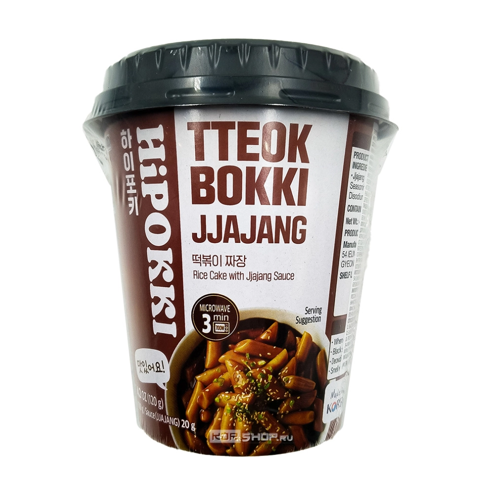 Токпокки в соусе Чачжан Tteokbokki Jjajang Hipokki, Корея, 120 г Токпокки в соусе Чачжан Tteokbokki Jjajang Hipokki, Корея, 120 г