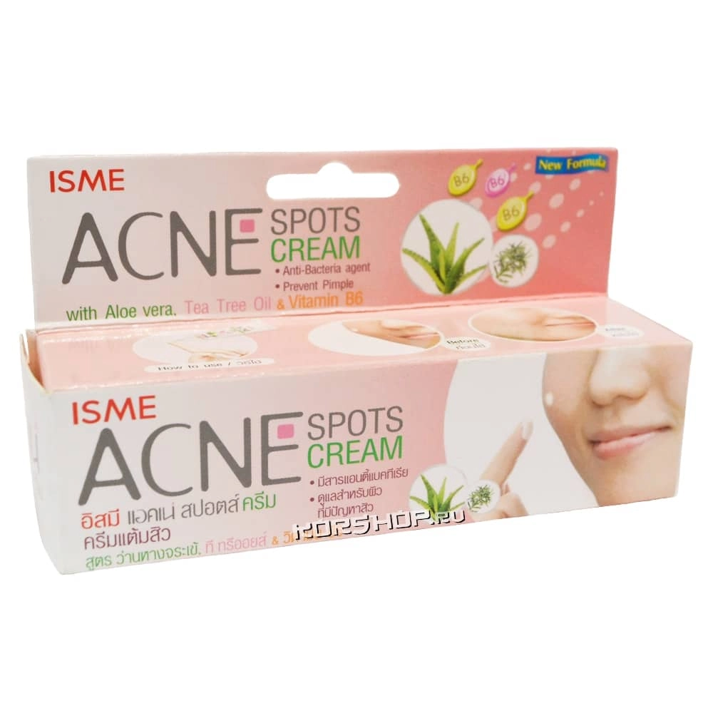 Крем для проблемной кожи с маслом чайного дерева, алоэ вера и витамином B6 ISME, Таиланд, 10 г Крем для проблемной кожи с маслом чайного дерева, алоэ вера и витамином B6 ISME, Таиланд, 10 г