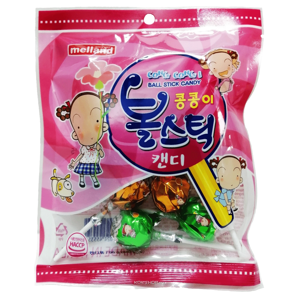 Карамель с фруктовыми вкусами Cong-cong-I, Корея, 96 г