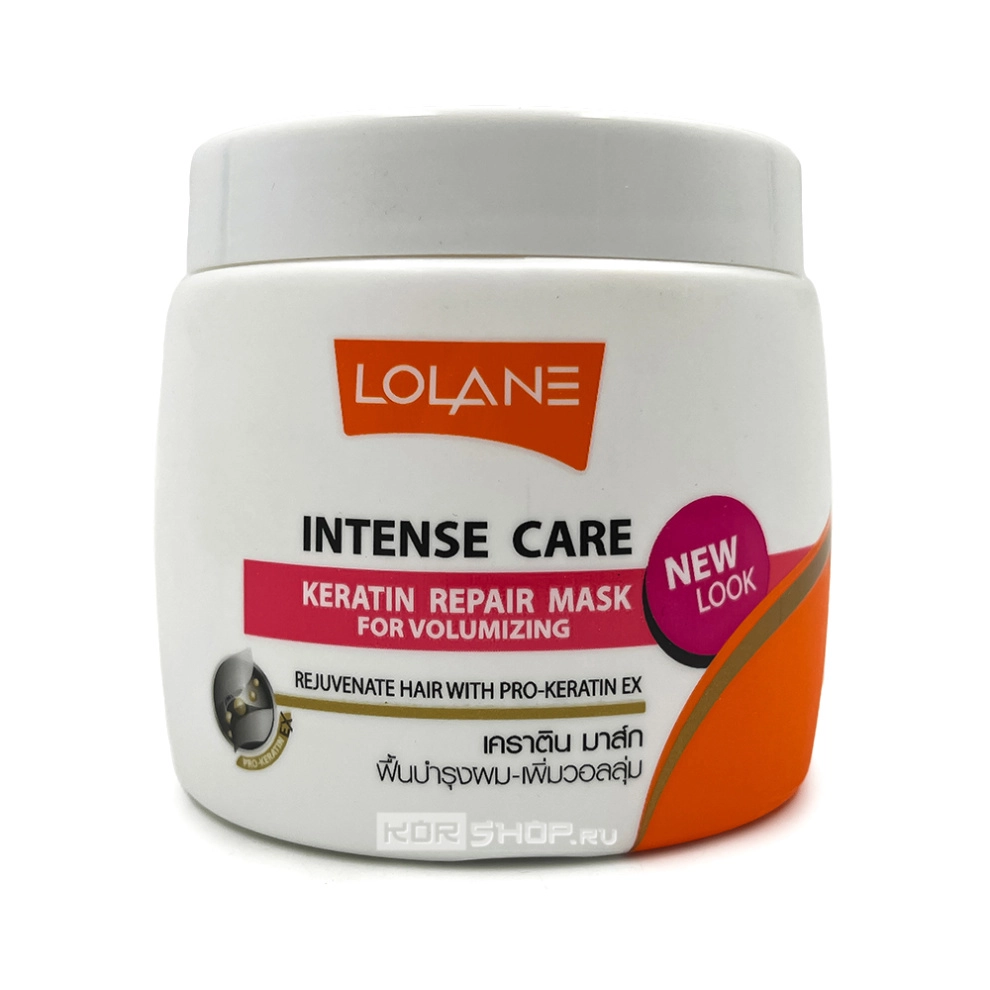 Маска для волос, придающая объем, Intense Care Keratin Repair Mask For Volumizing Lolane, Таиланд, 200 г Маска для волос, придающая объем, Intense Care Keratin Repair Mask For Volumizing Lolane, Таиланд, 200 г