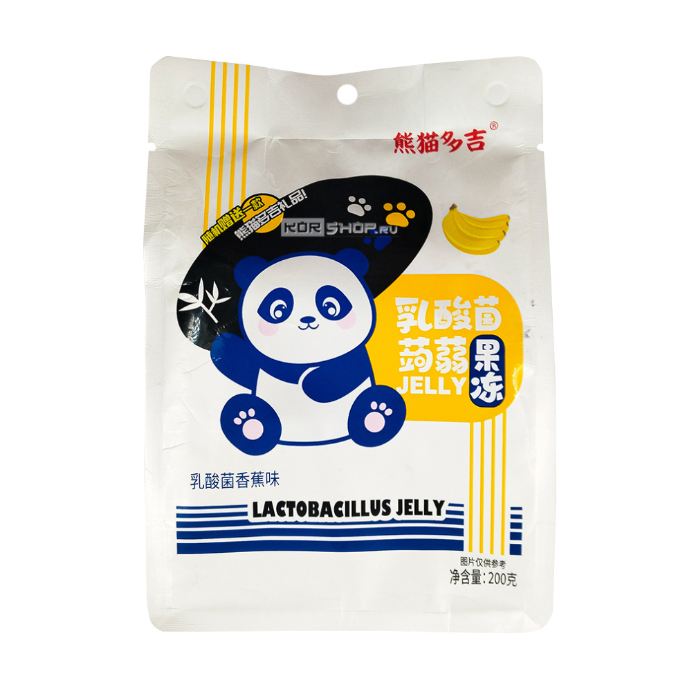 Желе из конжака «Банан» с пробиотиками Xiongmao Duoji, Китай, 200 г