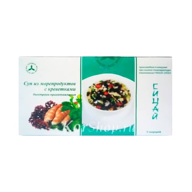 СИЦАЙ Суп из морепродуктов с креветками 60 г (12гХ5 шт.)