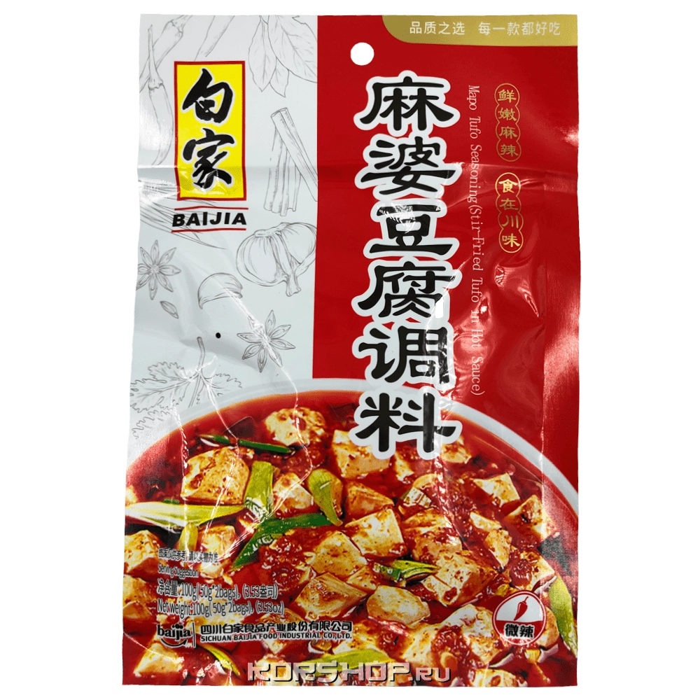 Приправа для приготовления тофу мапо Baijia, Китай, 100 г