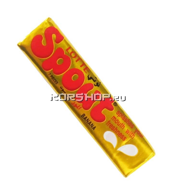 Жевательная резинка Lotte Spout со вкусом банана, Корея, 23,8 г