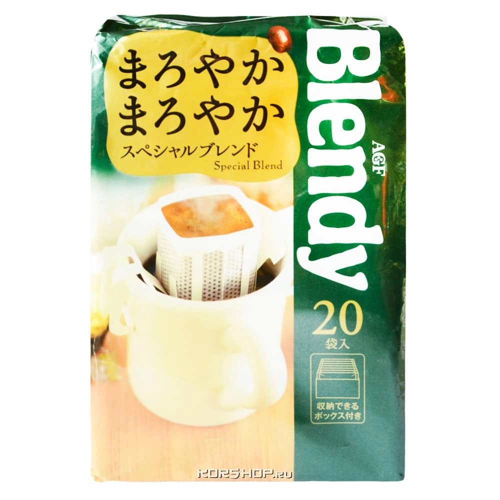 Кофе Спешиал Бленд средней обжарки и помола Blendy AGF (фильтр-пакет), Япония, 18 шт Кофе Спешиал Бленд средней обжарки и помола Blendy AGF (фильтр-пакет), Япония, 18 шт