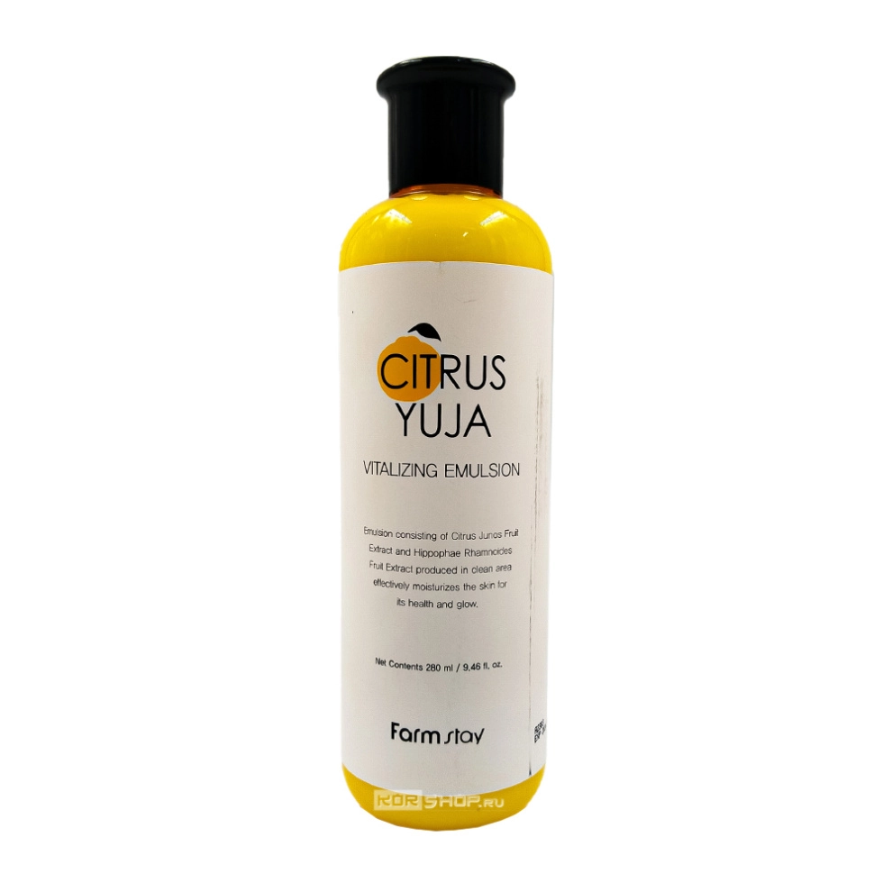 Эмульсия для лица осветляющая с цитрусом юдзу FarmStay Citrus Yuja Vitalizing Emulsion (Корея), 280 мл Эмульсия для лица осветляющая с цитрусом юдзу FarmStay Citrus Yuja Vitalizing Emulsion (Корея), 280 мл