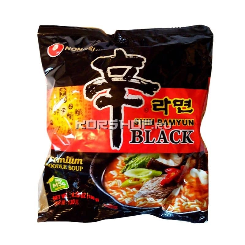Лапша Шин Рамён Блэк Премиум/Shin Ramyun Black Nongshim (в пачке), Корея 130 г