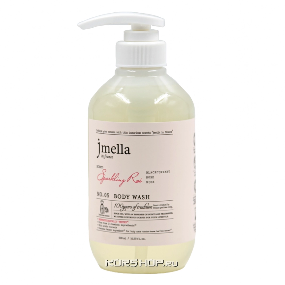 Парфюмированный гель для душа Сверкающая Роза Sparkling Rose Jmella in France, Корея, 500 мл Парфюмированный гель для душа Сверкающая Роза Sparkling Rose Jmella in France, Корея, 500 мл