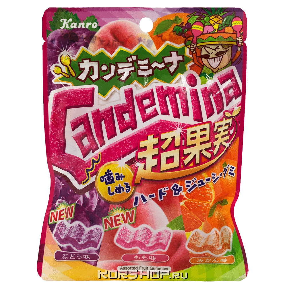 Жевательный мармелад «Микс восточных фруктов» Candemina Kanro, Япония, 72 г. Жевательный мармелад «Микс восточных фруктов» Candemina Kanro, Япония, 72 г.