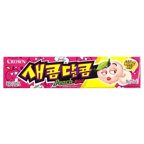Жевательная конфета со вкусом персик Crown, Корея, 29 г Жевательная конфета со вкусом персик Crown, Корея, 29 г