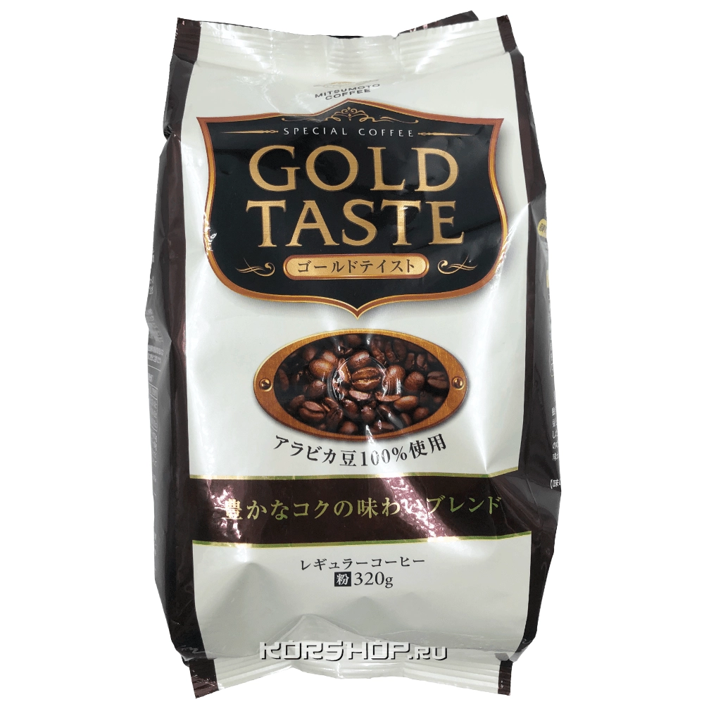 Молотый кофе Gold Taste с насыщенным вкусом Mitsumoto Coffee (MMC), Япония, 320 г Молотый кофе Gold Taste с насыщенным вкусом Mitsumoto Coffee (MMC), Япония, 320 г