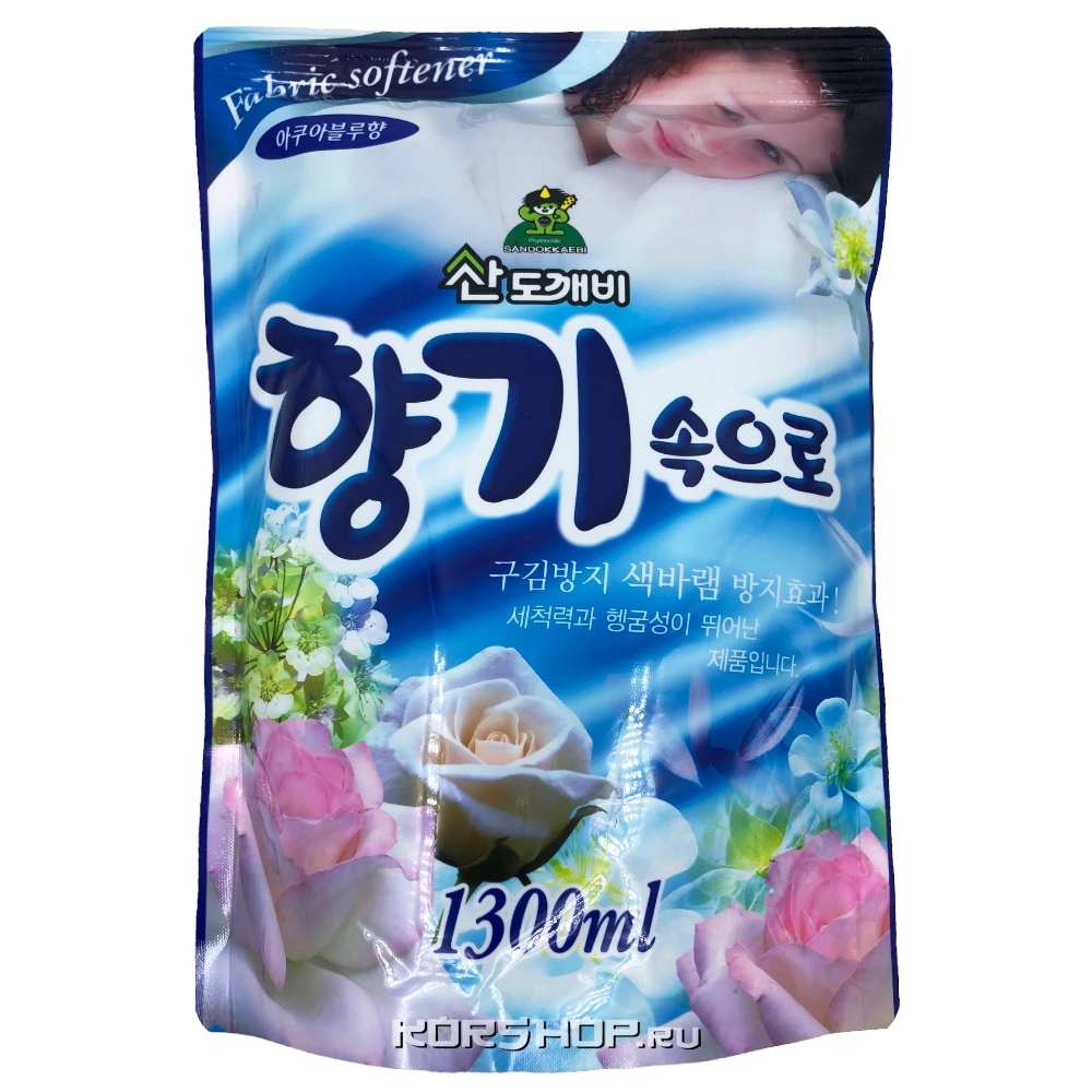 Кондиционер для белья "Свежесть океана" Soft Aroma Sandokkaebi, Корея, 1300 мл Кондиционер для белья "Свежесть океана" Soft Aroma Sandokkaebi, Корея, 1300 мл