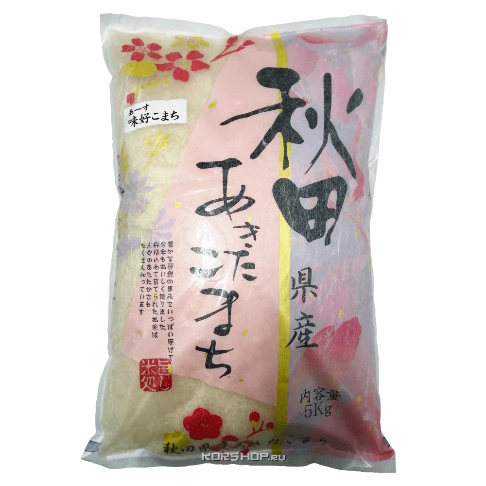 Крупа рисовая среднезерная Akita Komachi, Япония, 5 кг