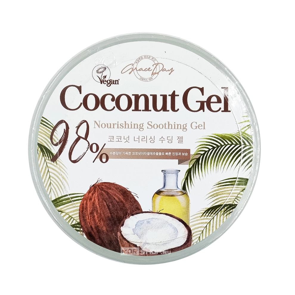Питательный успокаивающий гель для лица и тела с экстрактом кокоса Coconut Nourishing Soothing Gel Grace Day, Корея, 300 мл Питательный успокаивающий гель для лица и тела с экстрактом кокоса Coconut Nourishing Soothing Gel Grace Day, Корея, 300 мл