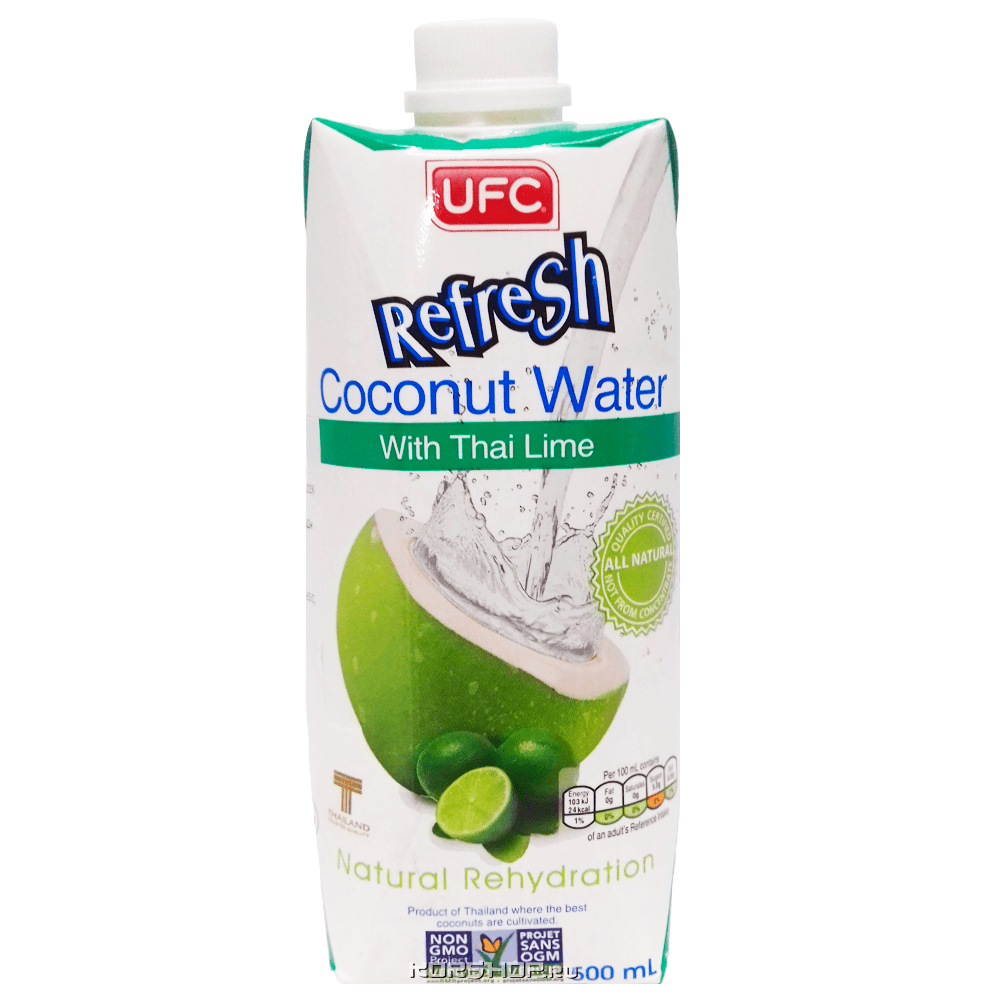 Кокосовая вода с тайским лаймом Refresh UFC, Таиланд, 500 мл
