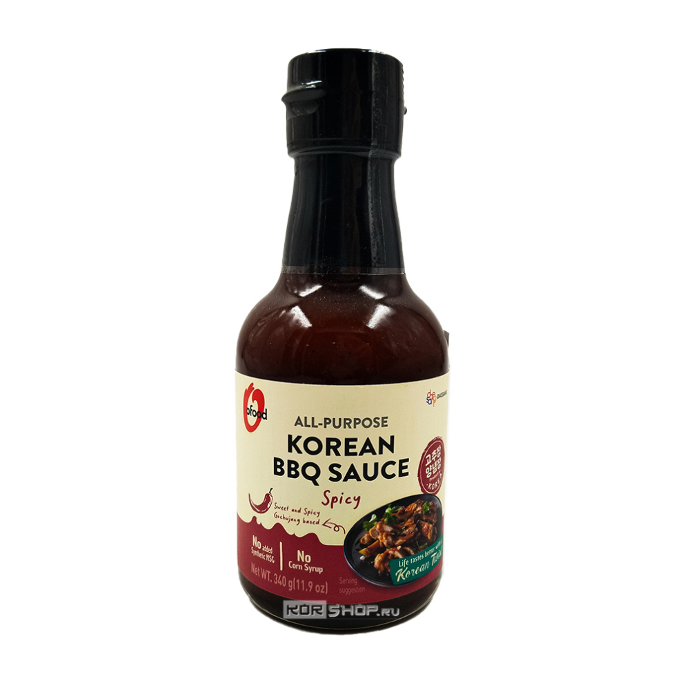 Корейский соус острый для барбекю (универсальный) All-Purpose Korean BBQ Sauce Spicy O`Food Daesang, Корея, 340 г Корейский соус острый для барбекю (универсальный) All-Purpose Korean BBQ Sauce Spicy O`Food Daesang, Корея, 340 г