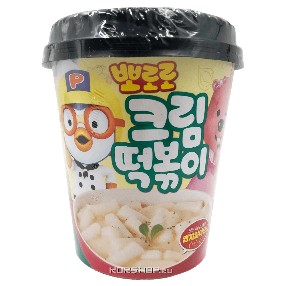 Рисовые палочки Токпокки с кремовым вкусом Pororo Grunamu, Корея, 115 г Рисовые палочки Токпокки с кремовым вкусом Pororo Grunamu, Корея, 115 г