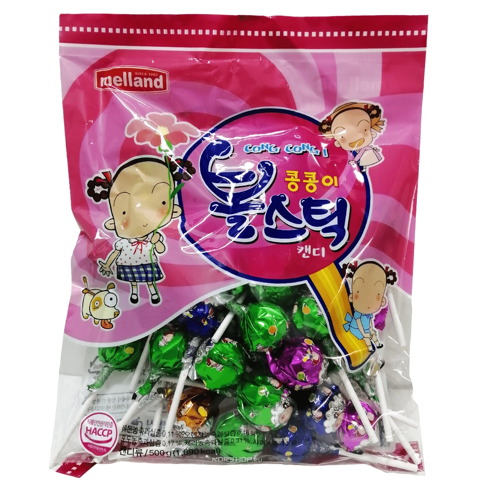 Карамель с фруктовыми вкусами Cong-cong-I, Корея, 500 г