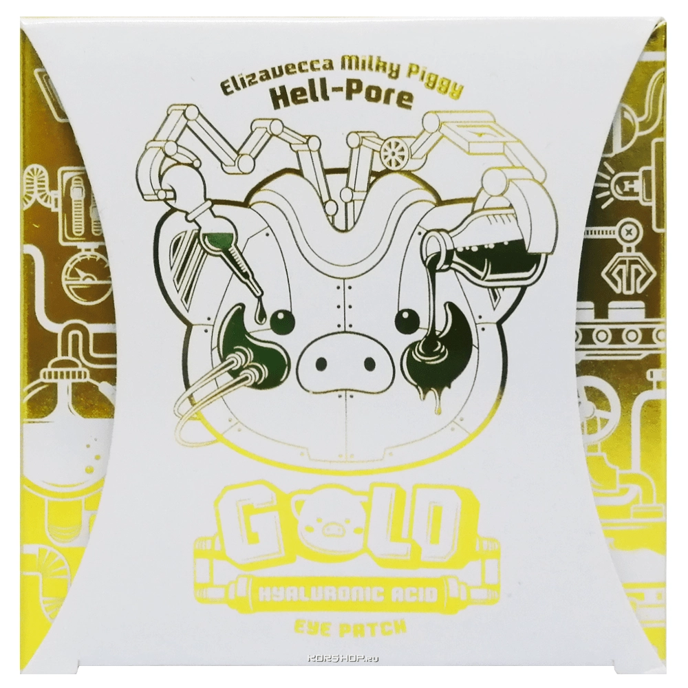 Патчи для глаз с золотом и гиалуроновой кислотой Milky Piggy Hell Pore Elizavecca, Корея