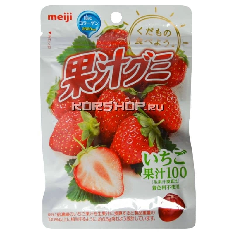 Мармелад со вкусом клубники Meiji, Япония, 51 г