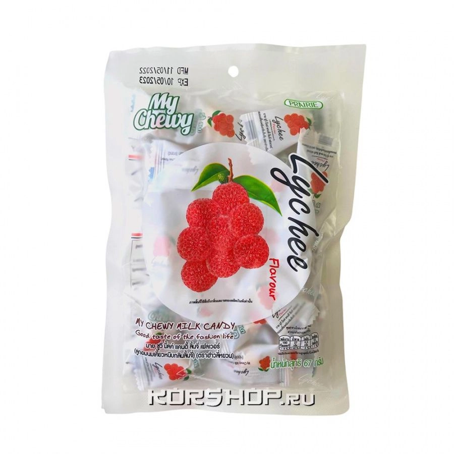 Молочные ириски с желейной начинкой &quot;Личи&quot; My Chewy, Китай 67 г