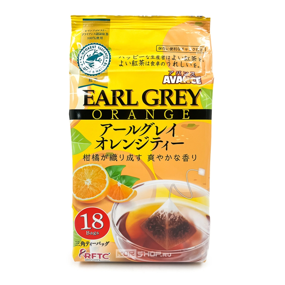 Чай чёрный c ароматом апельсина в пирамидках Эрл Грей Avance, Япония, 28,8 г (18 пакетиков по 1,6 г) Чай чёрный c ароматом апельсина в пирамидках Эрл Грей Avance, Япония, 28,8 г (18 пакетиков по 1,6 г)