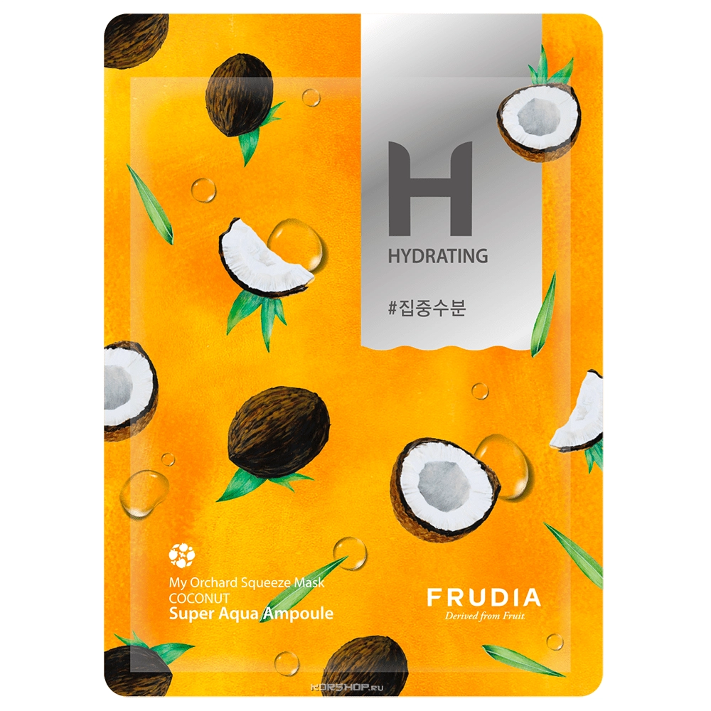 Увлажняющая маска для лица с кокосом Frudia, Корея, 1 шт 20 мл Увлажняющая маска для лица с кокосом Frudia, Корея, 1 шт 20 мл