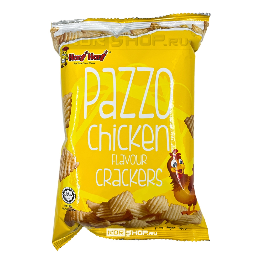 Крекеры со вкусом курицы Pazzo HARI HARI, Малайзия, 60 г