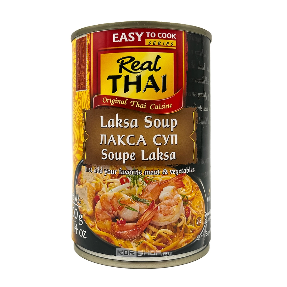 Суп Лакса Real Thai, Таиланд, 400 г. Срок до 09.10.2025.