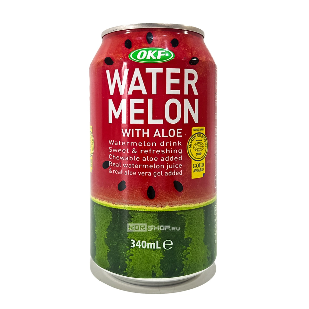 Напиток фруктовый освежающий Арбуз и алоэ OKF, Корея, 340 мл