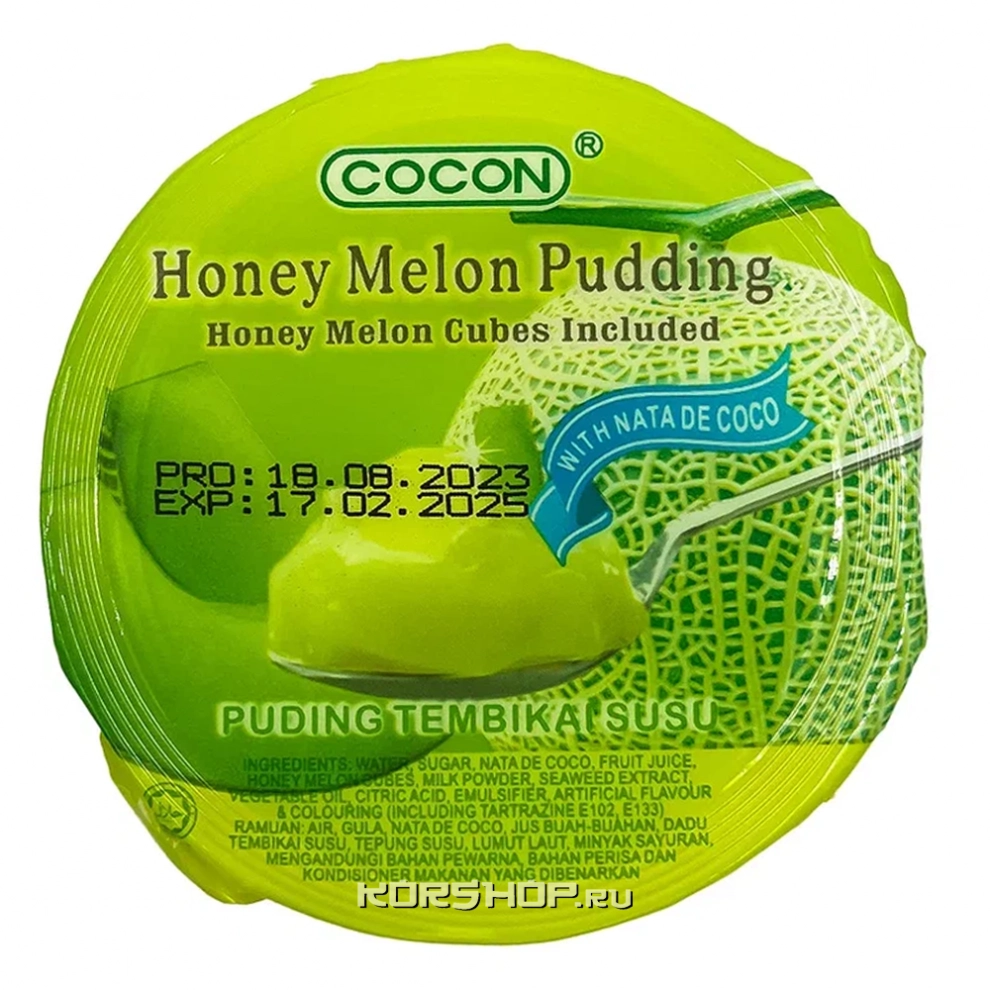 Пудинг с натуральными фруктами Медовая дыня Cocon, Малайзия, 118 г Пудинг с натуральными фруктами Медовая дыня Cocon, Малайзия, 118 г