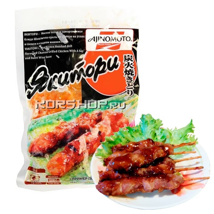 Якитори - японские куриные шашлычки в соусе терияки на шпажках, Ajinomoto, 2 кг
