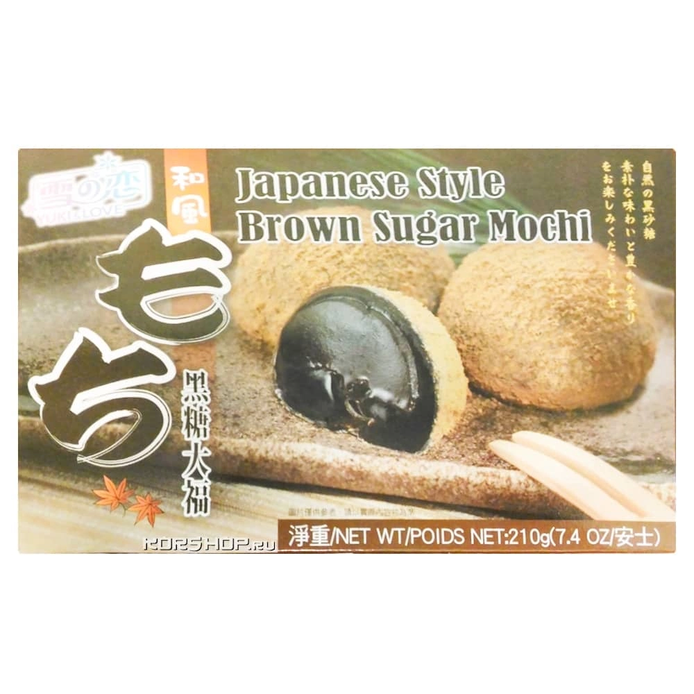 Моти со вкусом коричневого сахара Yuki Love, Тайвань, 210 г Моти со вкусом коричневого сахара Yuki Love, Тайвань, 210 г