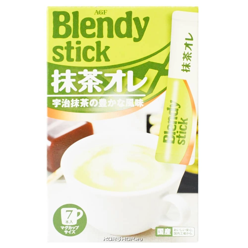 Растворимый зеленый чай с молоком Blendy Stick AGF, Япония, (7 стиков) 84 г Растворимый зеленый чай с молоком Blendy Stick AGF, Япония, (7 стиков) 84 г