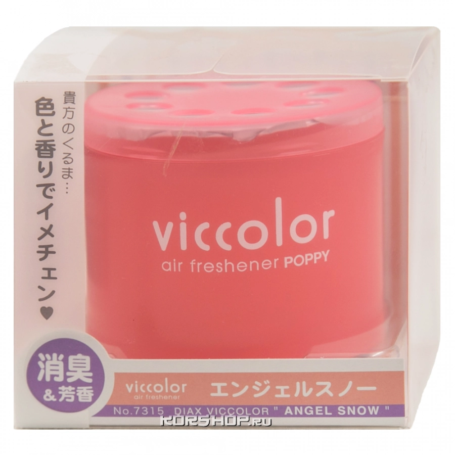Гелевый ароматизатор воздуха для автомобиля Цветы и Фрукты Angel Snow Viccolor Diax, Япония, 85 г