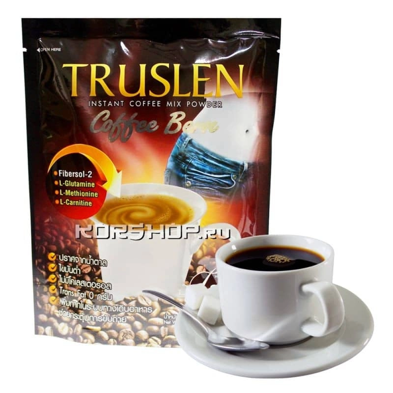 Кофейный напиток для похудения Truslen Coffee Bern, Таиланд, 91 г (7 шт.х13 г)