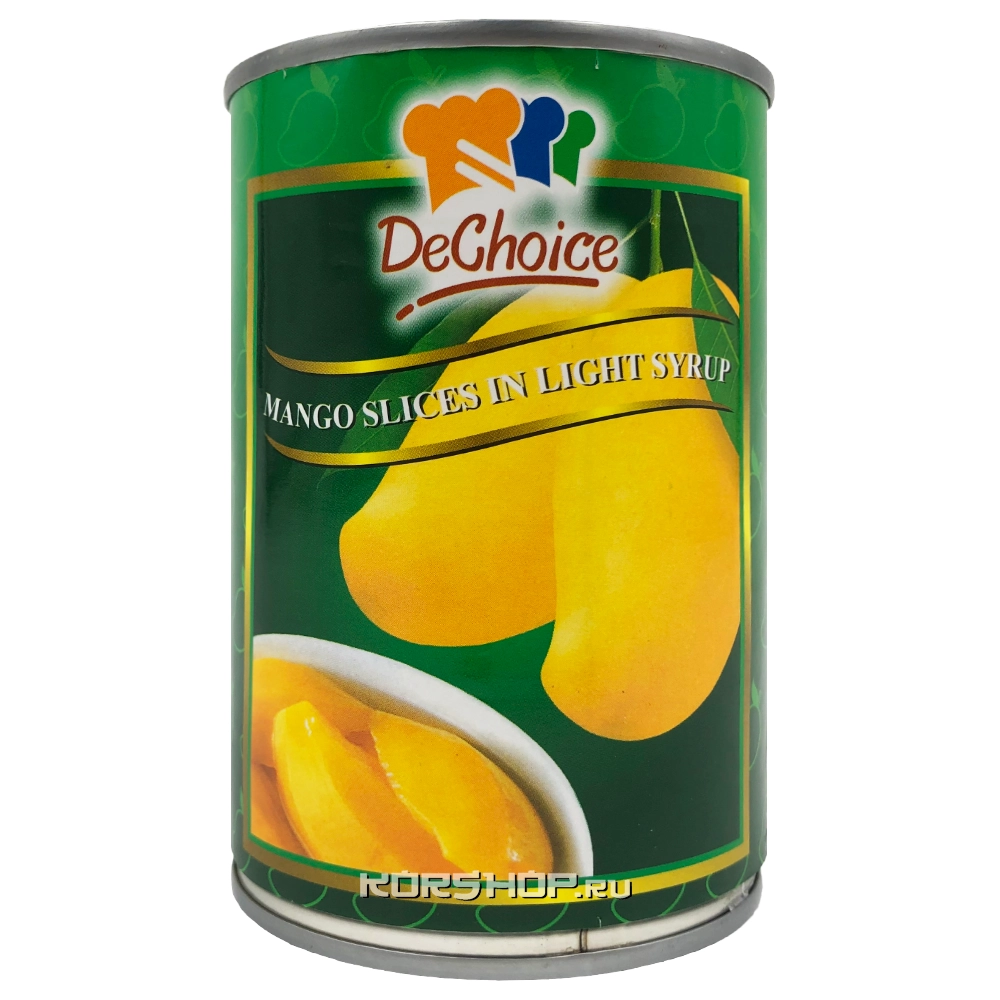 Дольки манго в сиропе DeChoice, Таиланд, 400 мл