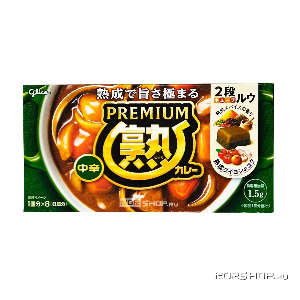 Соус карри среднеострый Premium Glico (8 порций), Япония, 160 г