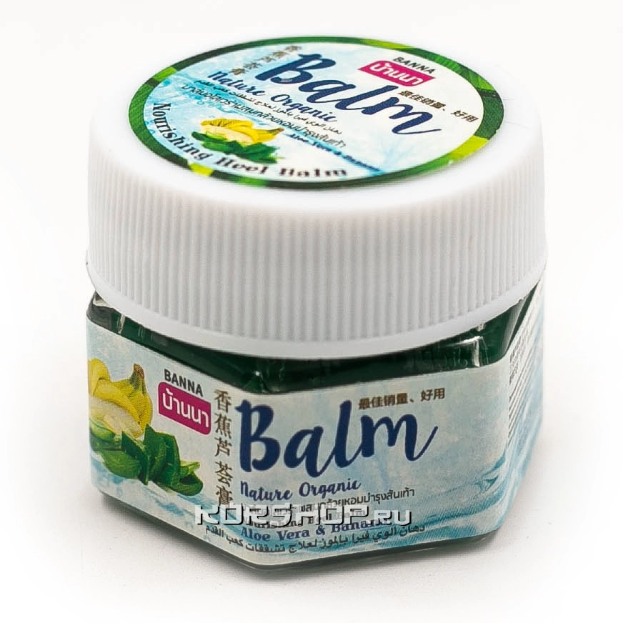 Питающий бальзам для ног Банан и Алоэ Nature Organic Balm Banna, Таиланд, 25 г Питающий бальзам для ног Банан и Алоэ Nature Organic Balm Banna, Таиланд, 25 г