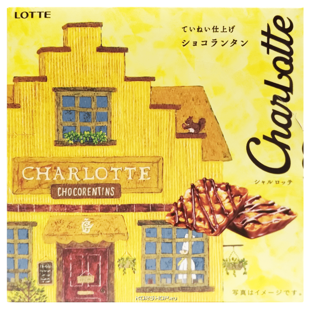 Шоколадное печенье с миндалем Charlotte Chocolantan Lotte, Япония, 51,26 г
