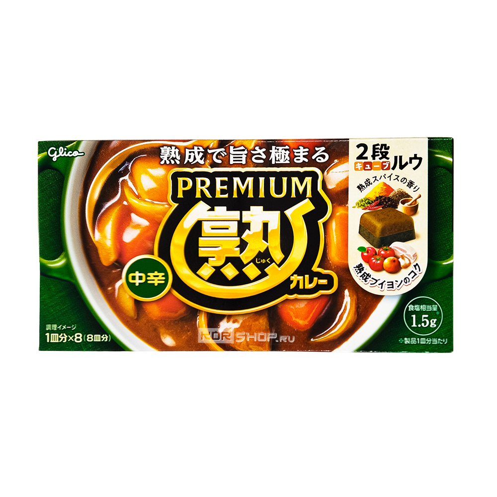 Соус карри среднеострый Premium Glico (8 порций), Япония, 160 г